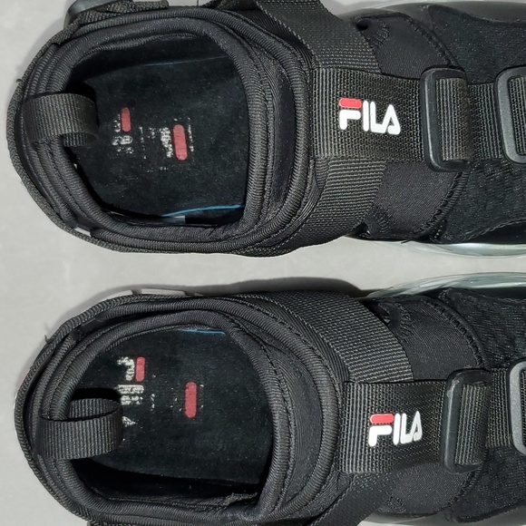 Fila Unit LE platform sneakers women's 8 black leather, mesh scuba like fabric - Picture 7 of 11